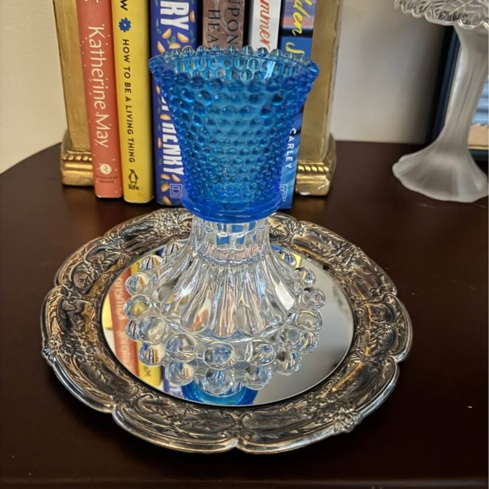 Vintage 2 piece votive candle holder